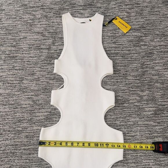 NWT DUNDAS Cut Out MIDI Dress White Knit Revolve Small - Picture 13 of 16